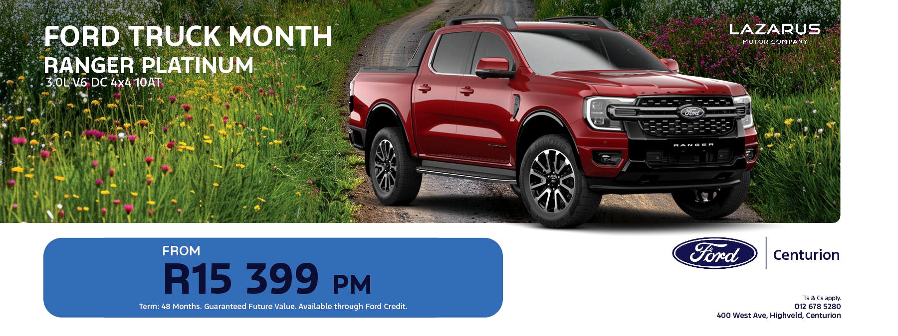 Ford Ranger Platinum 3.0L V6 DC 4x4 10AT