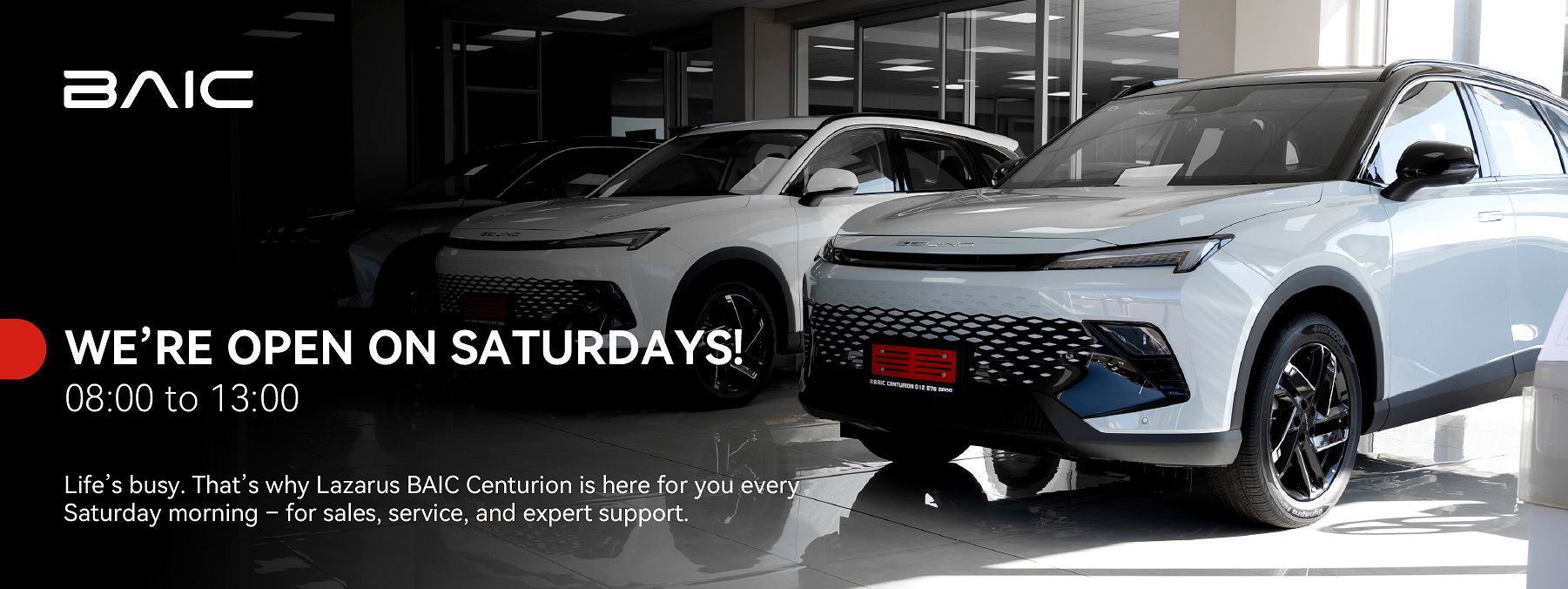 We're Open on Saturdays!
