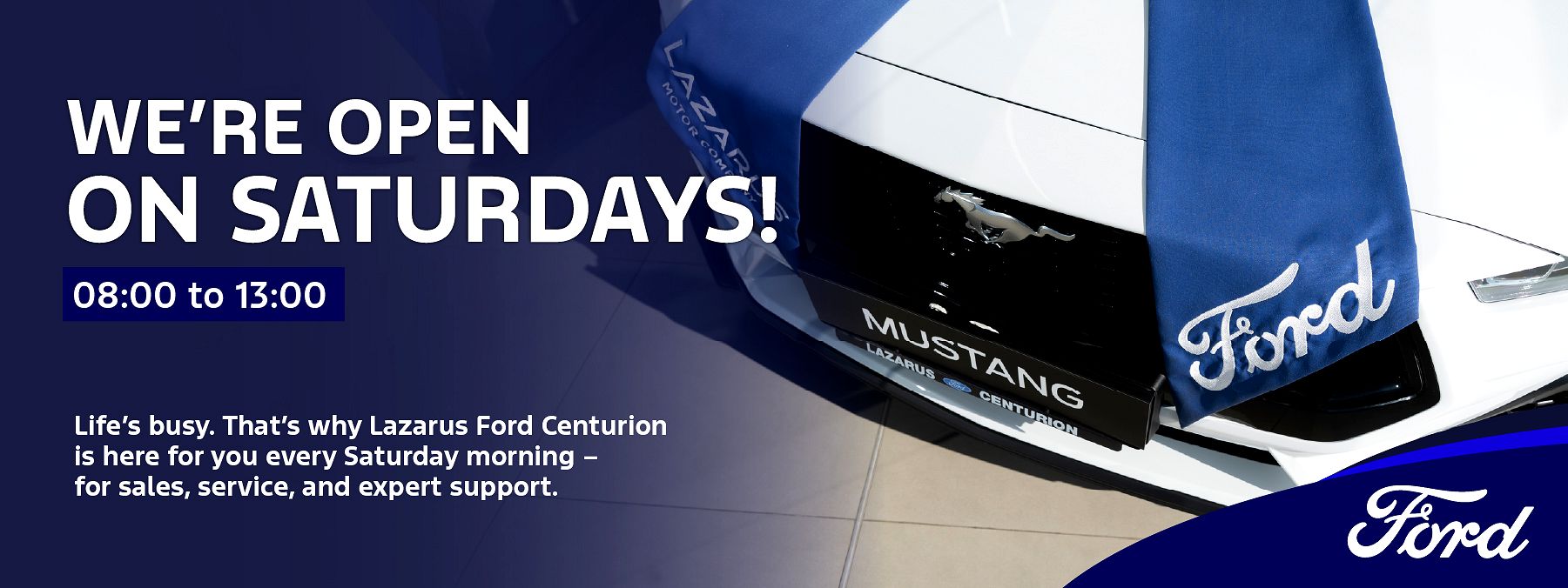 We're Open on Saturdays!