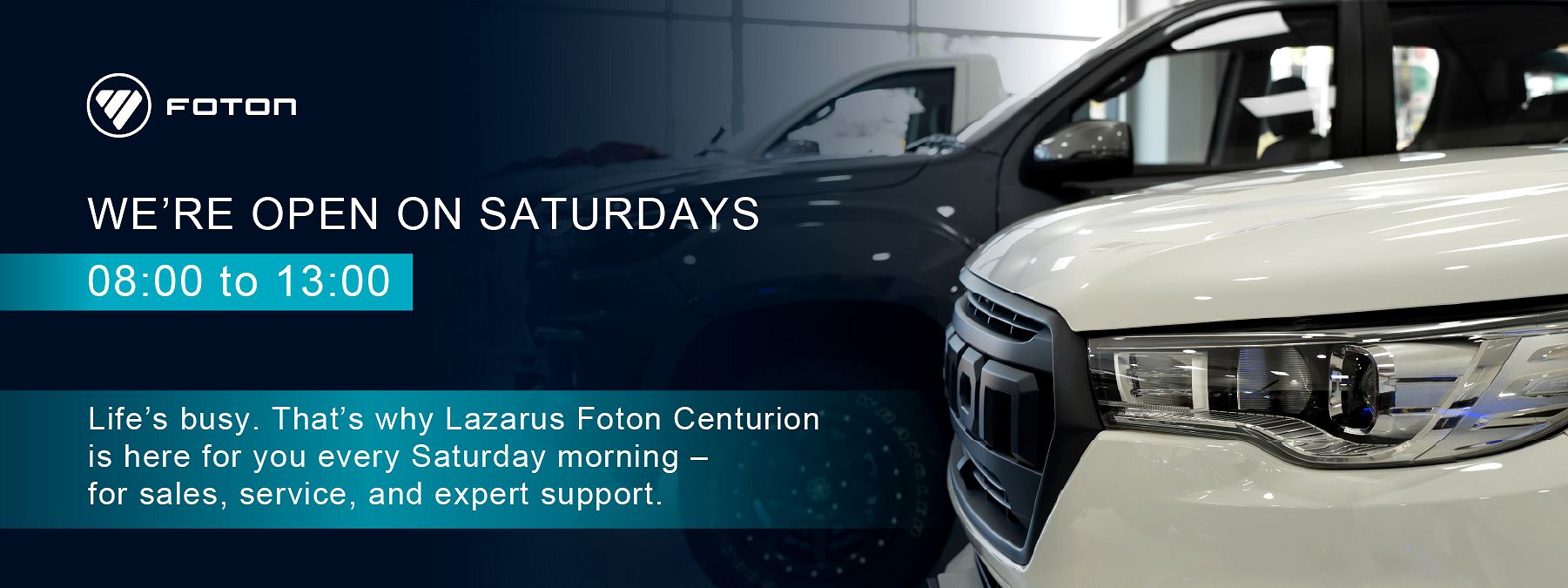 We're Open on Saturdays!
