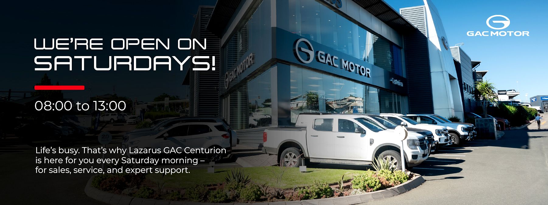We're Open on Saturdays!
