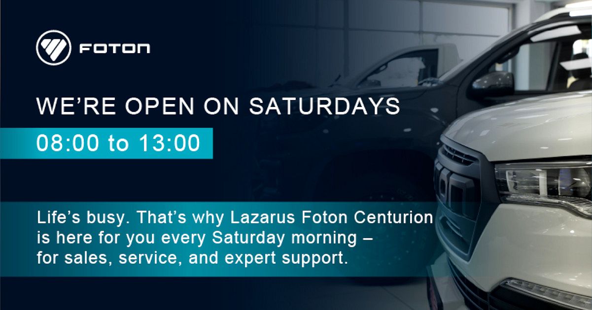 We're Open on Saturdays!