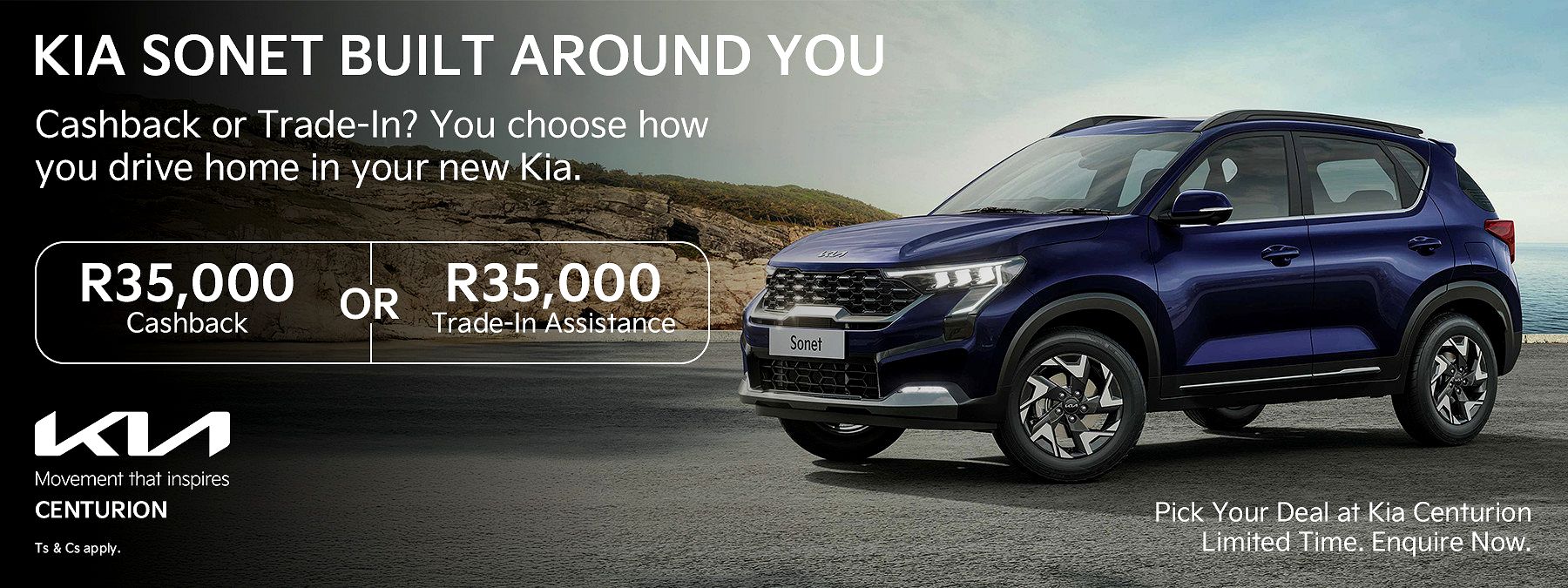 You choose how you drive home in your new Kia